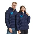 thumbnail image 4 of Jinhomg Womens Plus Size Hooded Heated Jacket Men Warm Cozy 21 Heated Zones Heating Coat Unisex Winter Down Jackets Without Battery Fall Saving Blue XXXXL, 4 of 7