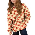 thumbnail image 1 of Sudadera con capucha para niñas y niños, sudadera de manga larga con cuello redondo y estampado de moda, jersey con bolsillo, 1 of 8