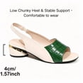thumbnail image 4 of CHICVOMEY Dressy Peep Toe Sandals for Womens Low Chunky Heel with Faux Leather Toe Slingback Wedding Party Casual Slip On Shoes, 4 of 8