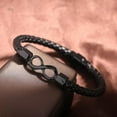 thumbnail image 7 of To My Man, To My Son, Infinity Leather Bracelet Boyfriend Grandson Gifts Bracelets from Wife Mother Girlfriend Grandmother Love Forever Anniversary Birthday Christmas Gifts for Men Husband Son, 7 of 7