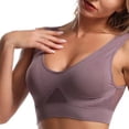 thumbnail image 1 of Minnieouse Sujetador deportivo inalámbrico para mujer, chaleco para dormir, para correr, para correr, para verano, a prueba de golpes, transpirable Ropa interior Gris Minnieouse AP013078-06, 1 of 6