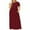 Red, variant on Aloohaidyvio Dresses Plus Size,Plus Size Women Casual O-Neck Summer Short Sleeve Solid Loose Pocket Long Dress