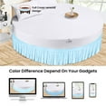 thumbnail image 4 of SGI Bedding Round Bed Skirt |Wrap Around Microfiber Bed Skirt | Fade Resistant, Wrinkle Free, Anti-static, Decorative, Extra Storage Space, Clutter-Free | 96" Diameter / 12" Drop, Light Blue, 4 of 8