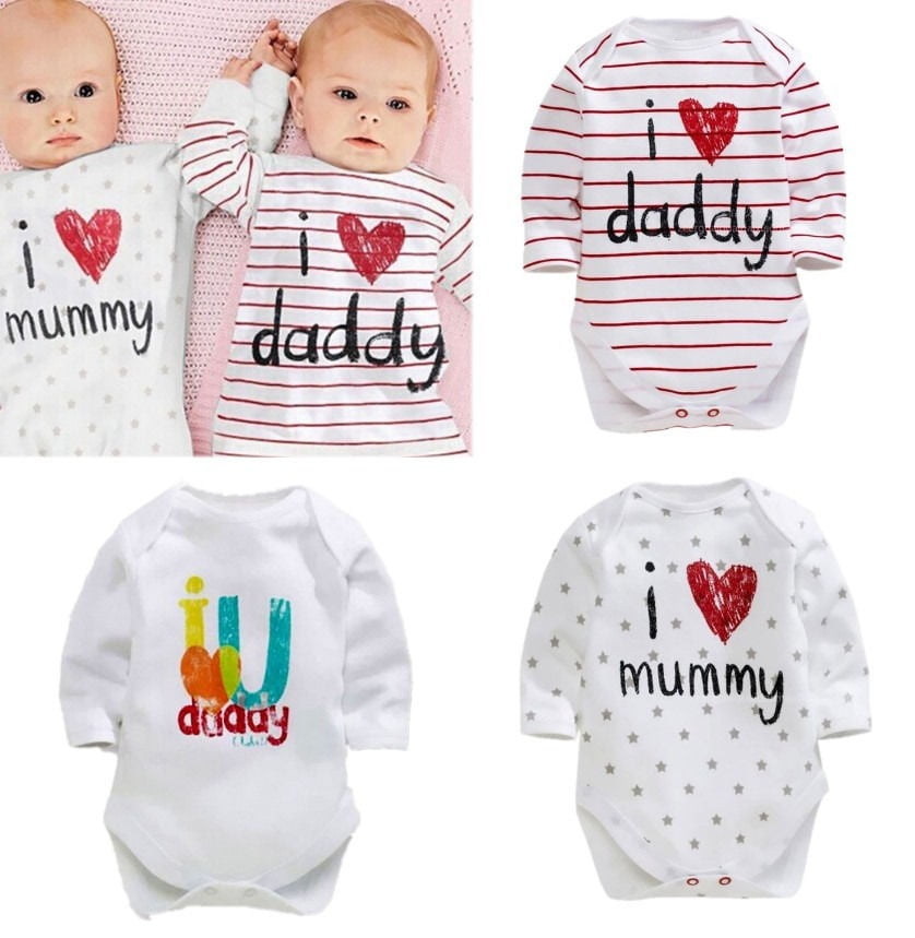 Mummy's Little Pudding Baby Vest Baby Grow 100% Cotton Boys Girls Bodys 