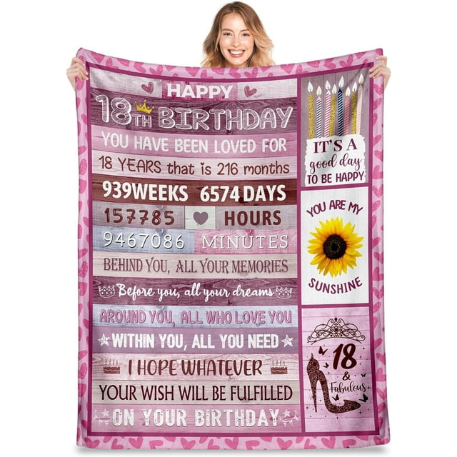LHSHID 21st Birthday Gifts Blanket Flannel Soft and Comfortable Anti static Bed Sofa Blanket 60x80in