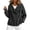 Dark Gray, variant on Women's Wide Shawl Collar Cardigan Long Sleeve Full Zip Ribbed Knit Sweater Jacket Khaki S