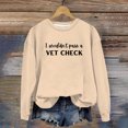 thumbnail image 2 of WEAIXIMIUNG Sweat-Shirt pour Femmes Col en V Décontracté Col Rond Imprimé Lettres Anglaises, 2 of 3