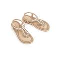 thumbnail image 2 of Haute Edition Women's Bohemian Beaded Elastic Slip on Comfort Sandals, 2 of 3