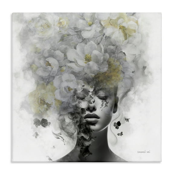 Stupell Industries Hidden Spring Visage People Painting Wrapped Canvas Art Print Wall Art, 17 x 17