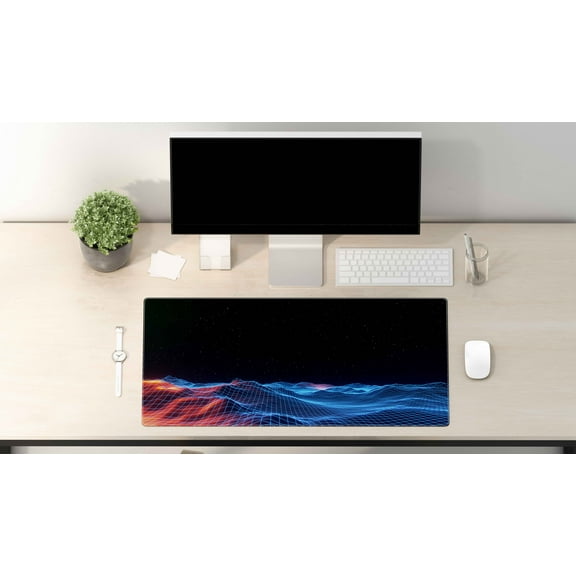Desk Pad- sci-fi Space - Gaming Mouse Pad - Portable Large Desk Pad - Non Slip Water Resistant Rubber Base-Gaming Mouse Pad Keyboard Pad