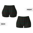 thumbnail image 5 of Xecao Buffalo Plaid Dark Green Print Workout Shorts for Women Soft Smooth Gym Yoga Scrunch Active Tennis Workout Running Shorts, 5 of 9