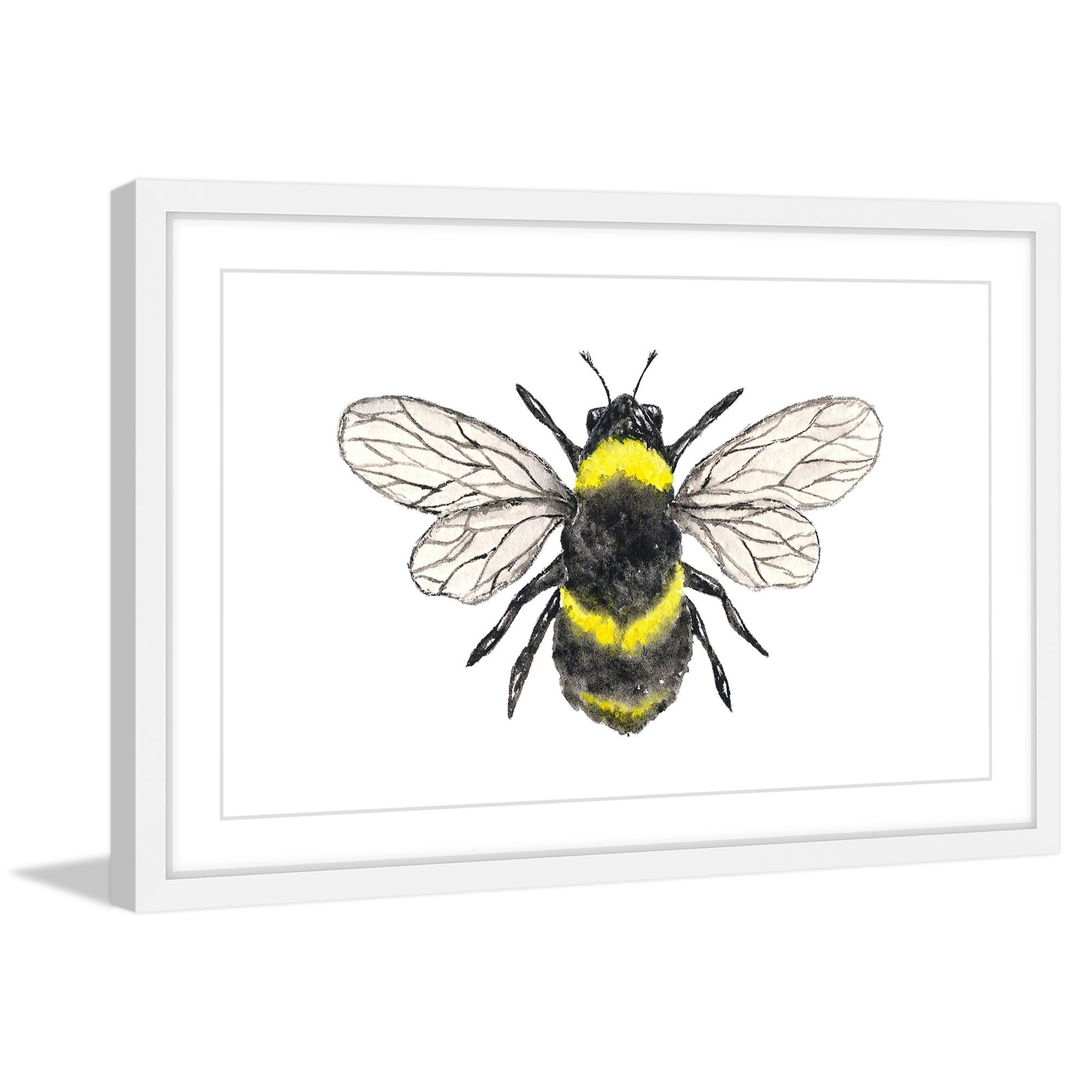 Marmont Hill "Bumble Bee" by Thimble Sparrow Framed Painting Print