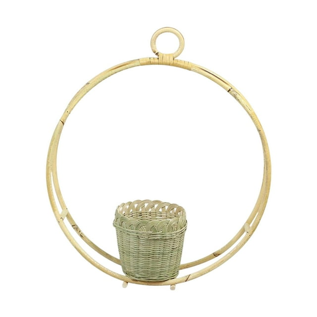Cesta de flores tejidas Almacenamiento de pared Cestas tejidas Decoraciones hechas a mano Jardinera colgante Cesta Casa de colibrí Nido de pájaro para 365 cm × 12 cm × 435 cm Soledad canasta tejida