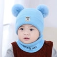 thumbnail image 4 of GRNSHTS Newborn Infant Kids Baby Boy Girl Pom Hat Winter Warm Knit Bobble Beanie Cap Scarf Set, 4 of 8