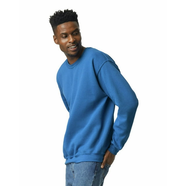 Gildan Men's Fleece Crewneck Sweatshirt, Style G18000, Royal, Large