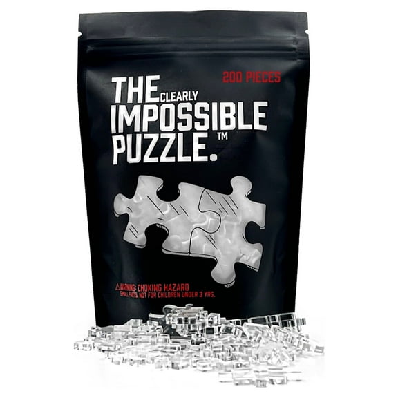 The Clearly Impossible Puzzle - 200 Piece Clear Puzzle Difficult Jigsaw Puzzles Hard Puzzles for Adults