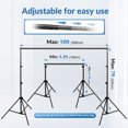 thumbnail image 5 of Backdrop Stand 10x7ft(WxH) Photo Studio Adjustable Background Stand Support Kit with 4 Backdrop Clamps, 2 Sandbags for Parties Events Decoration, 5 of 9