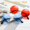 thumbnail image 6 of Fashion Women Men Party Hippie Metal Sunglasses Eyewear Circle Glasses Round Sunglasses YELLOW, 6 of 8