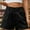 Black, variant on OKBOP Black Shorts for Women Plus Size Clearance Casual Relaxed Fit Wide-Leg Jeans Shorts