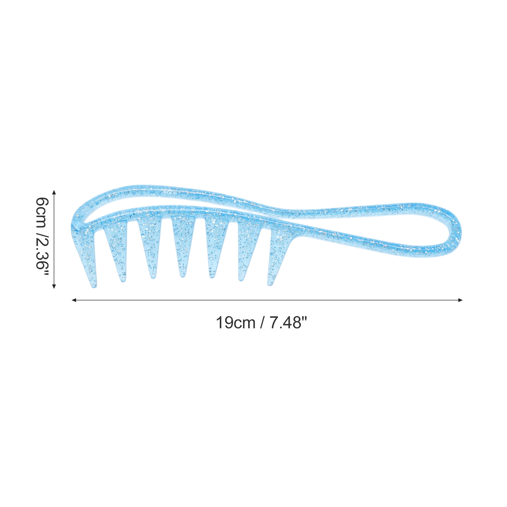Unique Bargains 1 Pc Women Wide Tooth Comb for Curly Hair All Hair Types Blue