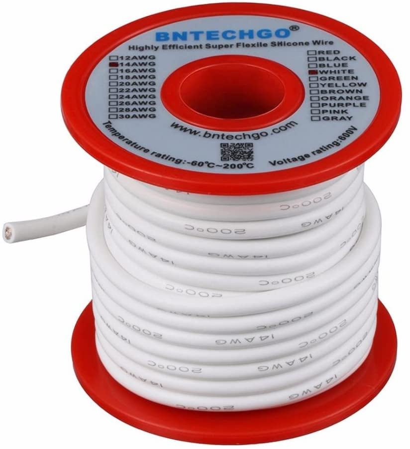 BNTECHGO 16 Gauge Silicone Wire Ultra Flexible 10 Feet High Temp 200 Deg C 600v for sale online 