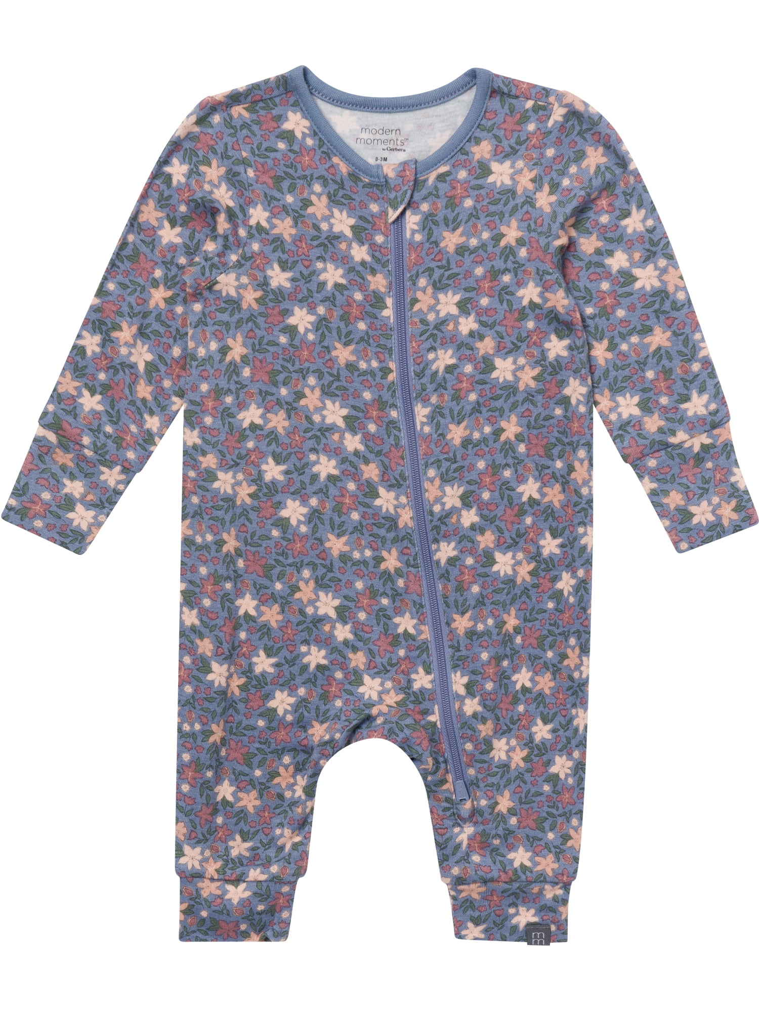Modern Moments by Gerber Neutral Two-Way Zip Viscose Coverall, 2-Pack, Sizes Newborn - 24 Months