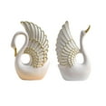 thumbnail image 3 of 2x Figuras de cisne Estatuas Escultura de resina Mesa Centro de mesa Decoraciones Decoración para el hogar Figura de animales para inauguración de la Soledad estatua de resina de cisne, 3 of 10