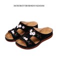 thumbnail image 3 of Qarigey Sandalias de goma para mujer, 2 uds., perfectas para lugares de entretenimiento de verano, pantuflas para mujer, talla 5, pantuflas Calzado negro40, 3 of 6