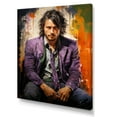 thumbnail image 2 of Designart "Lavender Ledger Pop Art Portrait" Woman Pop Art Canvas Prints, 2 of 7