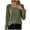 Green, variant on HAiming Women's Ribbed Knit Shirts Solid Color Round Neck Long Sleeve Tops Fall Winter Casual Loose Pullover Blouse