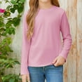 thumbnail image 5 of LNMQLPDBS Girls Tops Long Sleeve Soft Tees Kids Spring Fall Tops Crewneck Basic Layering T Shirt Solid Color Tees Toddler Clothes, 5 of 7