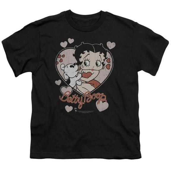 Betty Boop - Classic Kiss - Youth Short Sleeve Shirt - Medium