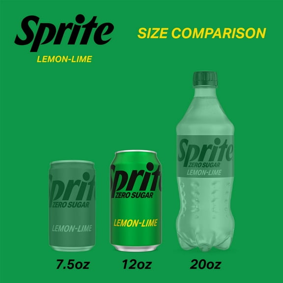 Sprite Zero Sugar Lemon Lime Soda Pop, 12 Pack Cans 12 fl oz,