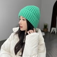 thumbnail image 4 of Knitted Beanies for Women Fisherman Beanie Roll Up Edge Bonnet Skull Cap Warm Bucket Hat Fall Winter Cap Ski Travel, 4 of 7