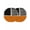 Orange, variant on Orange Black Round 13 Inch Placemats Set of 2, Farmhouse Striped Modern Abstract Art HeatResistant Non Slip Place Mats for Dining Table, Wipeable Braided Kitchen Table Mats for Housewarming