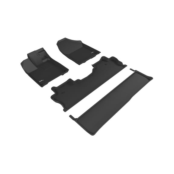 3D MAXpider Custom Fit Kagu Floor Mat (Black) Compatible with Honda Ridgeline 2017-2025 - Full Set
