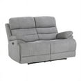 thumbnail image 4 of Lexicon Sherbrook Chenille 2-Piece Upholstered Power Reclining Sofa Set in Gray, 4 of 13