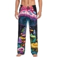 thumbnail image 2 of Picia Colorful Mushroom Mens Soft Woven Cotton Elastic Waistband Sleep Pajama Pant Lounge Sleep Pant With Pockets And Drawstring-X-Large, 2 of 9