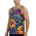 thumbnail image 2 of Salouo Psychedelic Sunflowers for Men's Tank Tops,Sleeveless Muscle Shirts for Men Quick Dry Workout Tank Top Gym Muscle Tee Fitness Bodybuilding Sleeveless T Shirt-4X-Large, 2 of 7