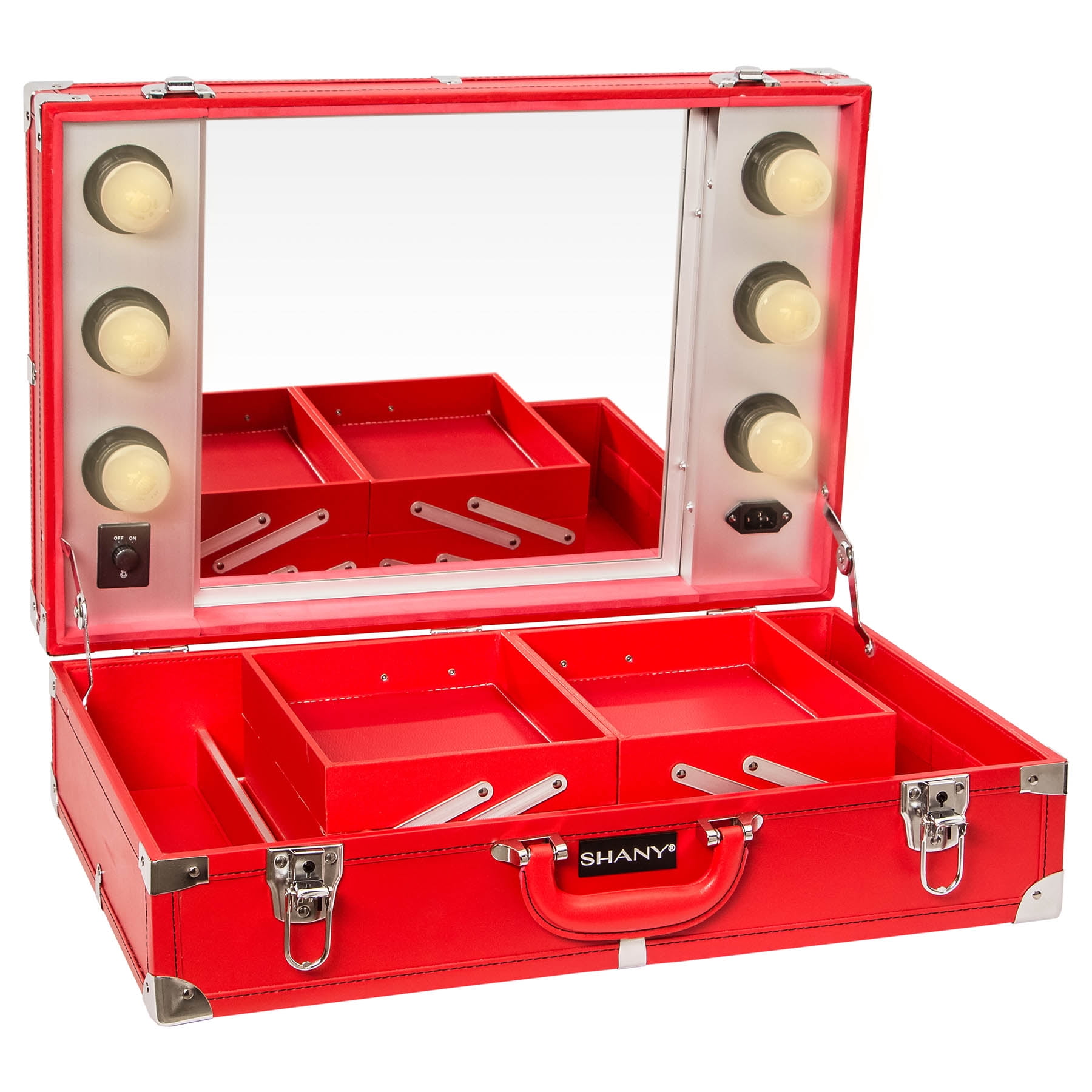 Make Up Box With Mirror SHANY Studio To Go Tabletop Mirror Makeup Station - Makeup Case with