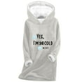 thumbnail image 2 of SDNall Hooded Sweatshirt Women, Long Sweatshirts for Women, Womens Digital Printed Plush and Thickened Fashionable Casual Long Sleeved Hooded Round Neck Sweatshirt, 2 of 3