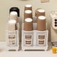 thumbnail image 1 of Organizador de vasos y tapas desechables (1 unidad), estante de almacenamiento de 33 x 22 x 19,5 cm, dispensador de plástico para estación de café, oficina, bar, cocina (blanco)., 1 of 9