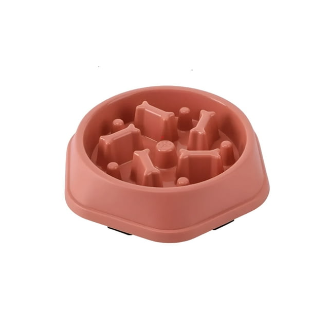Plato De Alimentación Xtellar rosa Lenta Para Perro Mascota Comederos
