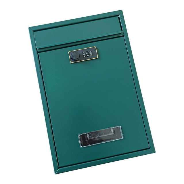 Buzón de Pared con Cerradura de Combinación Metálica Caja de Seguridad para Cartas Multifuncional y Decorativa Resistente para Recolección de