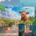 thumbnail image 5 of 1 Pcs 2D Flat License Plate Covers & Frames, A Calf in a Flower For Decorative Front, Waterproof For Decoration Aluminum License Plate Covers & Frames Cover For Men Women, 12" X 6", 5 of 7
