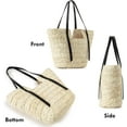 thumbnail image 3 of LHSHIDU Large Handmade Straw Purses for Women, Summer Beach Natural Weaving Chic Woven Tote Handbags Shoulder Bag, 3 of 9