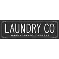 thumbnail image 2 of Lettered And Lined 18x9 Black Ornate Wood Framed with Double Matting Museum Art Print Titled - Laundry Co., 2 of 4