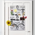 thumbnail image 2 of Birthday Hanging Pocket Organizer, Little Girl with Gift Box Birthday Girl in Scandinavian Style, Printed Polyester Storage Bag with Pockets, 21" x 31", White Grey and Charcoal Grey, 2 of 2
