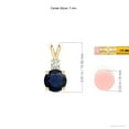 thumbnail image 5 of ANGARA Natural 1.6 ct Blue Sapphire V-Bale Pendant with Diamond in 14K Yellow Gold for Women (Size-7mm) | September Birthstone, Anniversary, Jewelry Gift for Women | Natural Blue Sapphire Necklace, 5 of 10