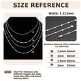 thumbnail image 5 of APSVO 18K Gold Plated Chains for Women 1.5mm/2mm Non-tarnish Necklace Birthday Graduation Prom Jewelry Gifts Teen Mom Female Lady Adult Wife Her Age Ideas 16/18/20/22 Inch, 5 of 7